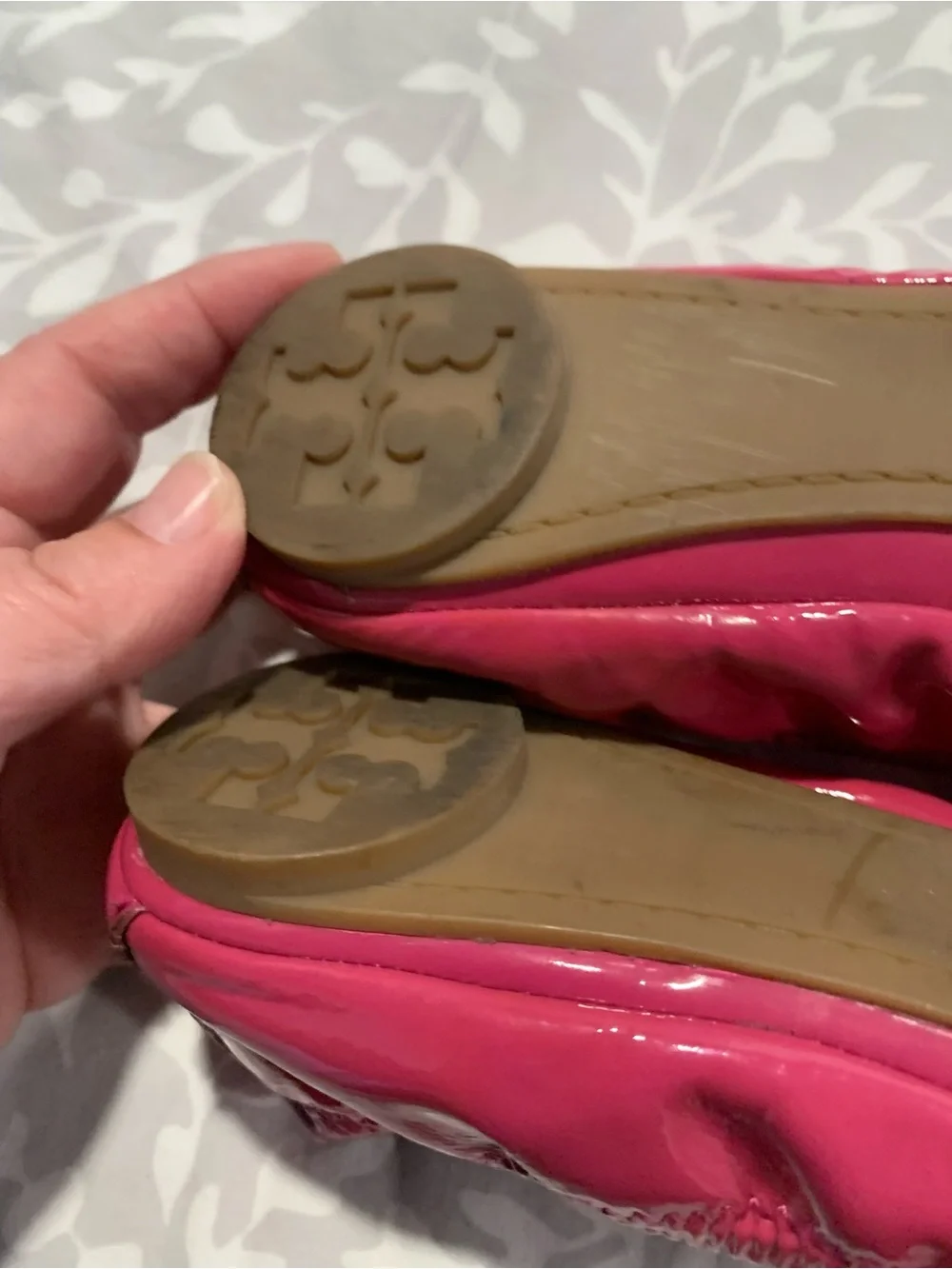 Tory Burch Pink Patent Leather Ballet Flats